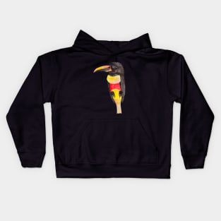 Colorful tropical toucan bird Kids Hoodie